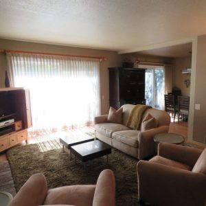 Living room in a rental property